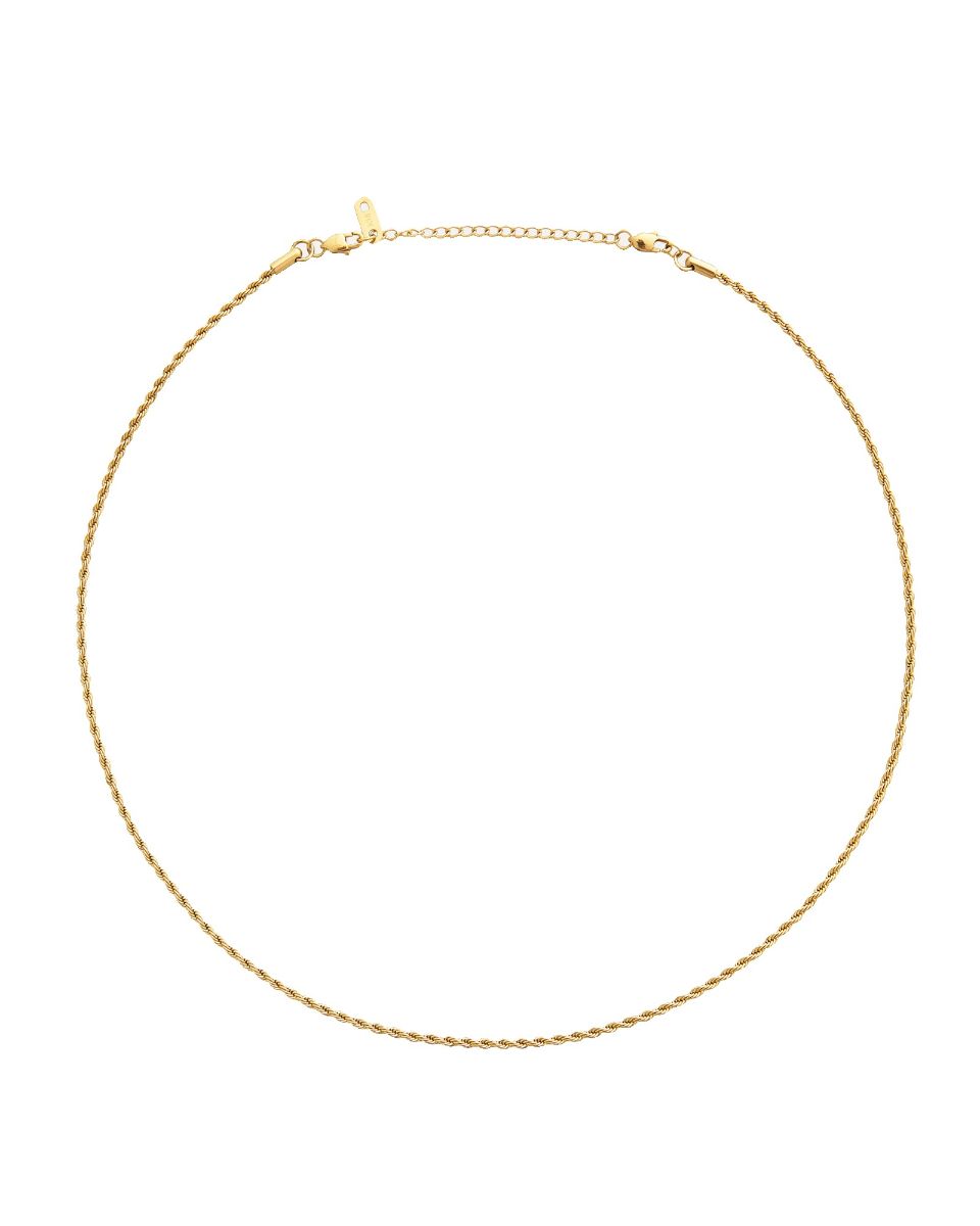 Mockberg Thin rope chain necklace gold-colored MO557