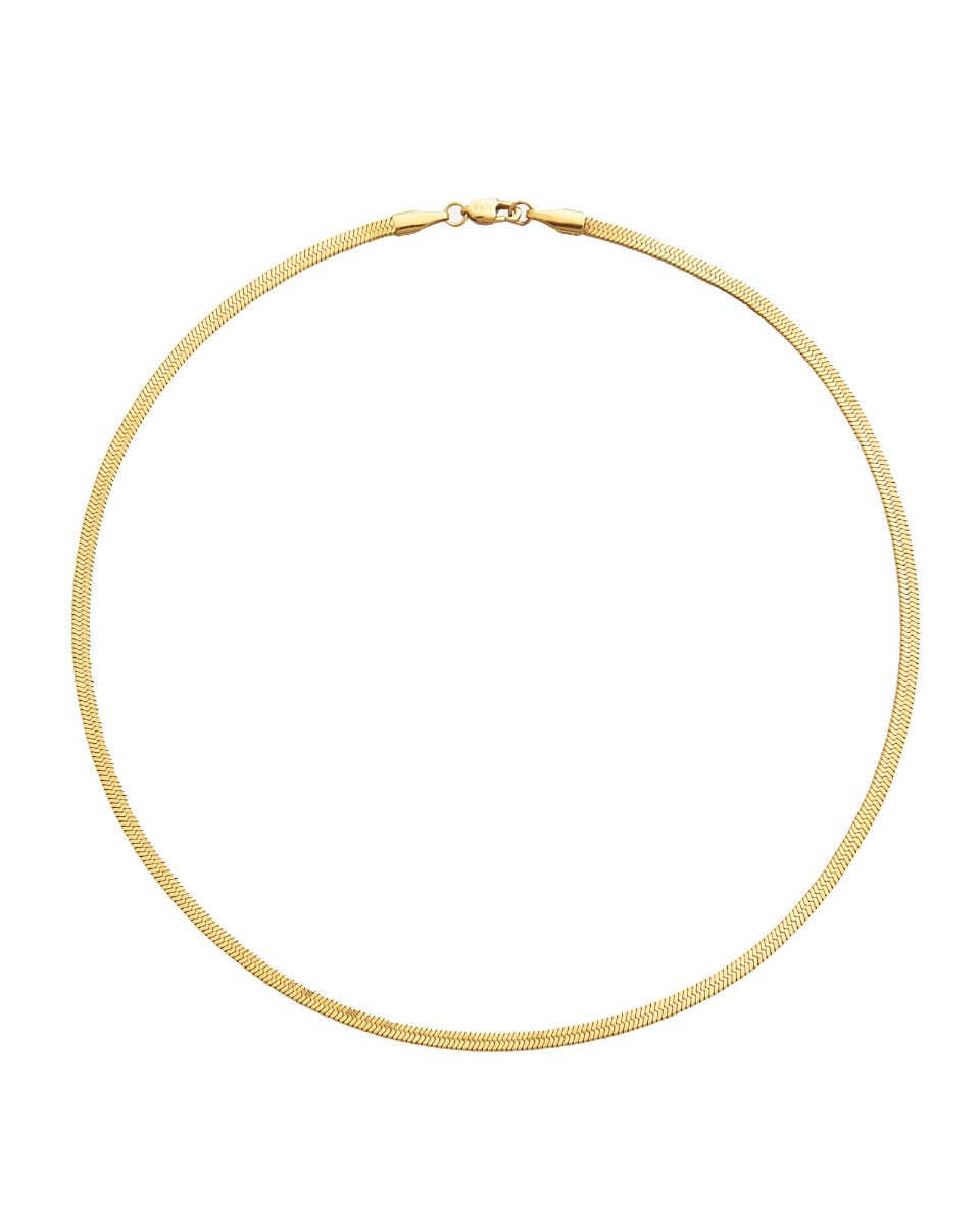 Mockberg Thin snake necklace gold-colored MO577