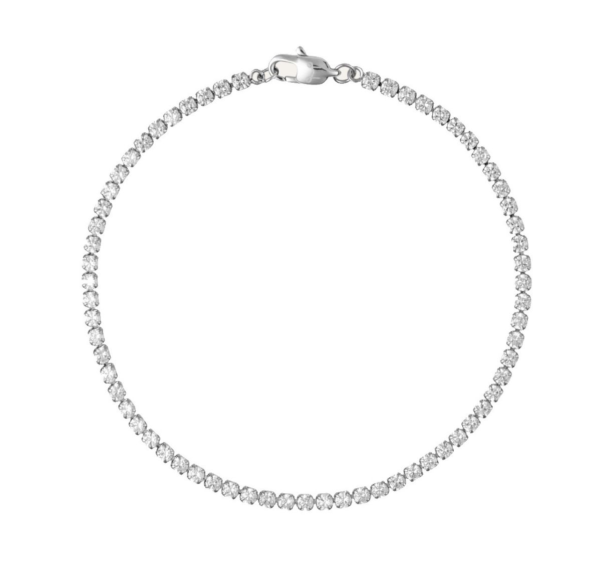 Mockberg Shiny Tennis bracelet silver-colored S MB0016