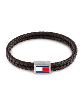Tommy Hilfiger 3D Flag Leather bracelet brown 2790754