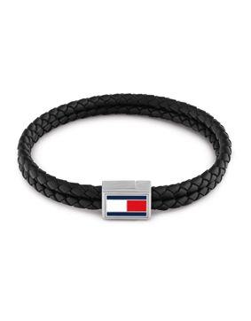 Tommy Hilfiger 3D Flag Leather bracelet black 2790755