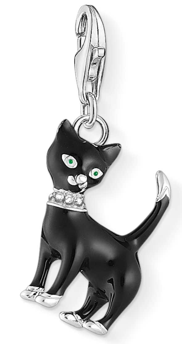 Thomas Sabo Charm Club Cat black charm 1725-041-11