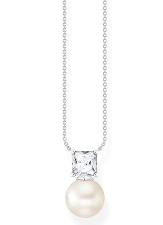 Thomas Sabo Pearls and chains pearl with white stone silver pearl necklace KE2163-167-14-L45V
