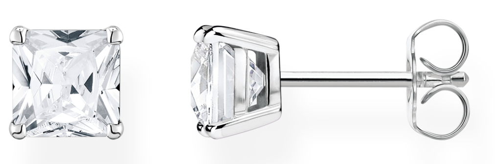 Thomas Sabo Rainbow Heritage white stone silver earrings H2174-051-14