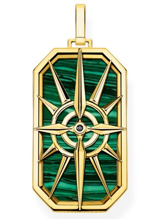 Thomas Sabo Compass star green pendant PE869-140-6