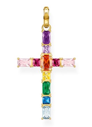 Thomas Sabo Rainbow Heritage pendant cross colourful stones pendant PE939-996-7