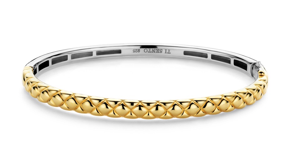 TI SENTO gold-plated silver bangle bracelet 23011SY/M