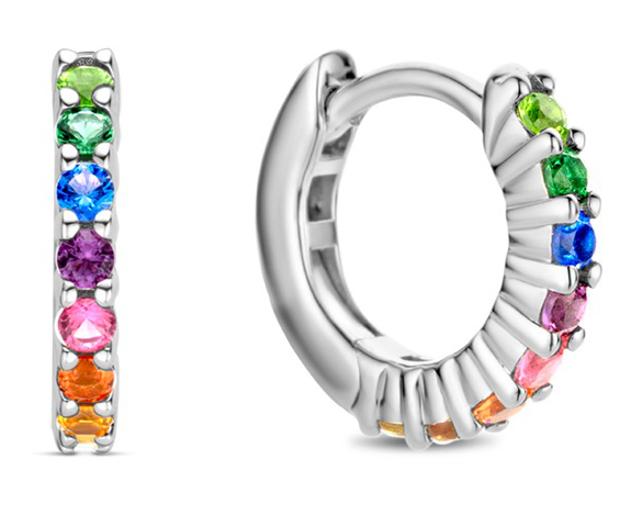TI SENTO silver colorful hoop earrings 7906MC
