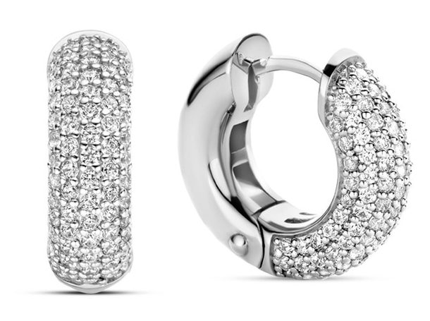 TI SENTO silver ear party hoop earrings 7909ZI