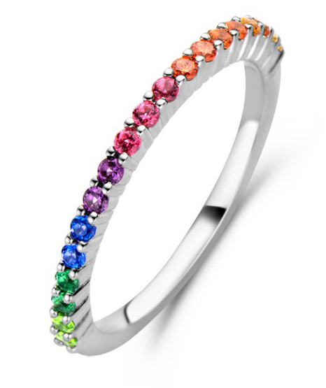 TI SENTO silver colorful eternity band 12268MC/52