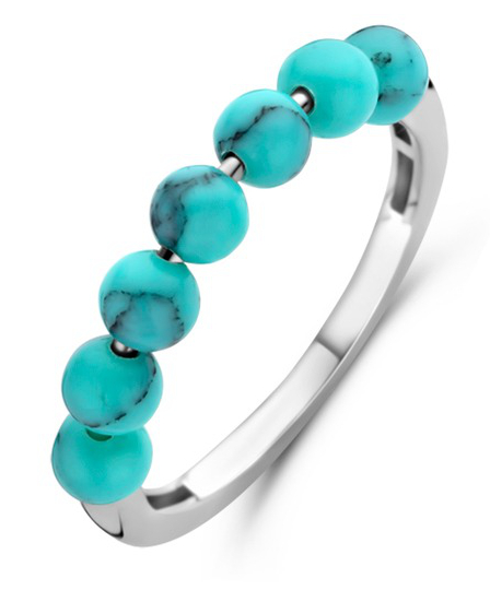 TI SENTO gold-plated silver turquoise ring 12284TQ/54