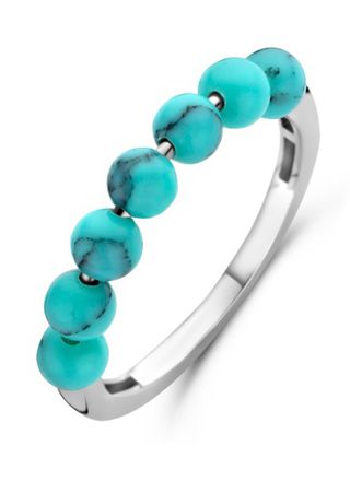 TI SENTO gold-plated silver turquoise ring 12284TQ/54