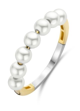 TI SENTO gold-plated silver pearl ring 12284YP/54