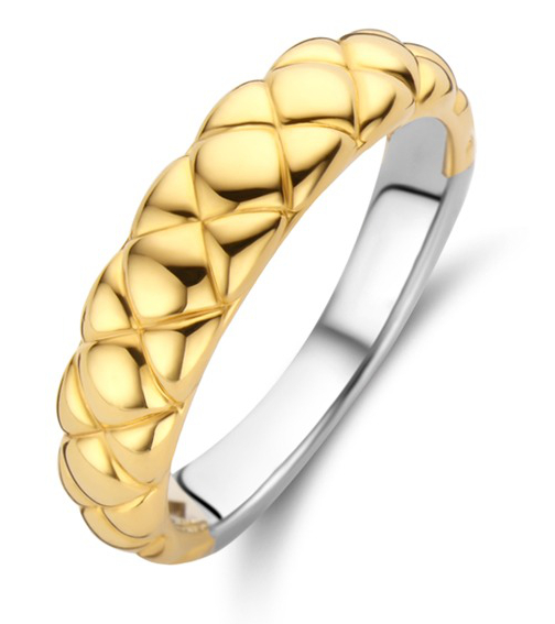 TI SENTO gold-plated silver ring 12289SY/56