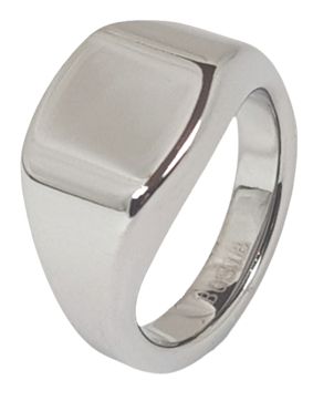 Bosie titanium-tungsten square signet ring TI&TU-5075