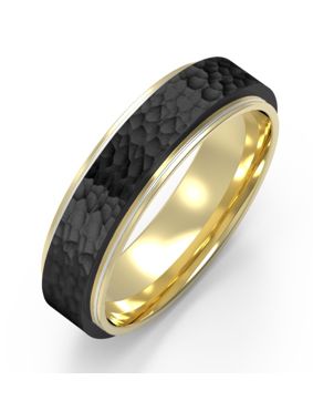 Bosie two-tone forged titanium ring TICM-PVD-042KK&M/6