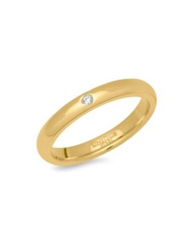 Bosie PVD gold plated titanium ring with cubic zirconia TICMPVD-09KKZ/3