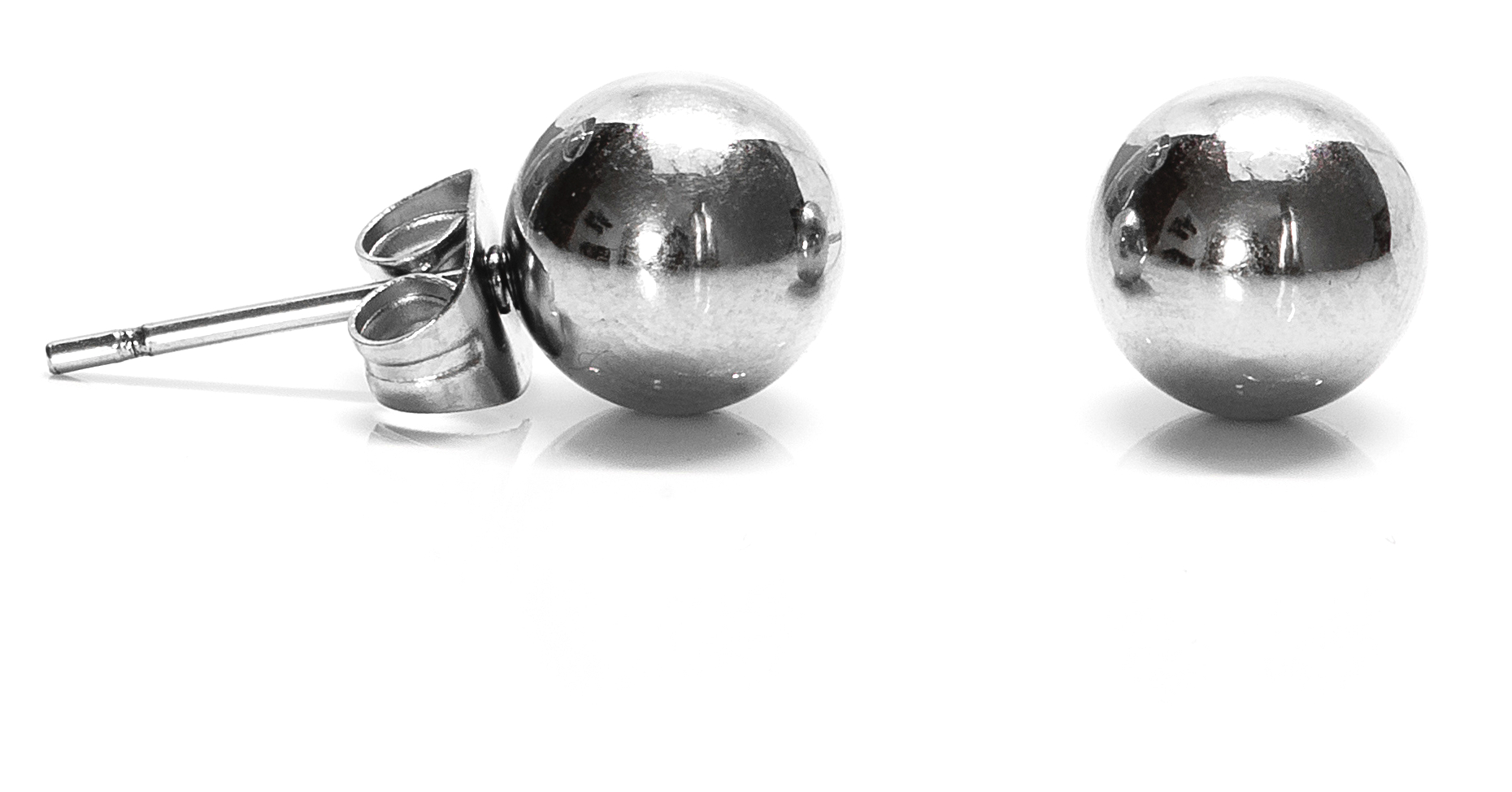 Hopeapuro Tiina 8 mm earrings