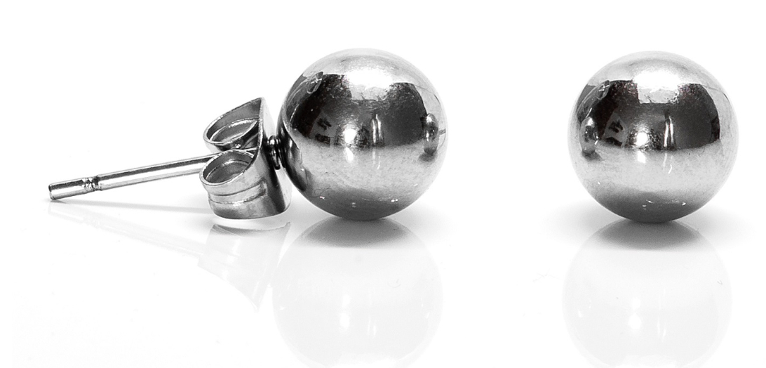 Hopeapuro Tiina 6 mm earrings