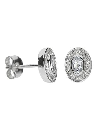 Kohinoor diamond-topaz earrings 143-P9174V