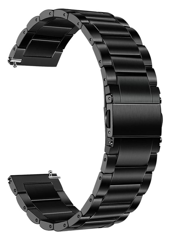 Tiera titanium watch strap Tri Fold Buckle and quick release black PVD watchesonline
