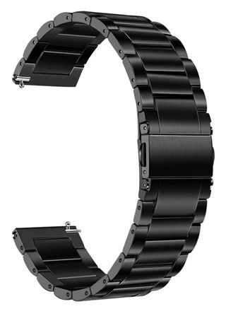 Tiera titanium watch strap Tri-Fold Buckle and quick-release - black PVD
