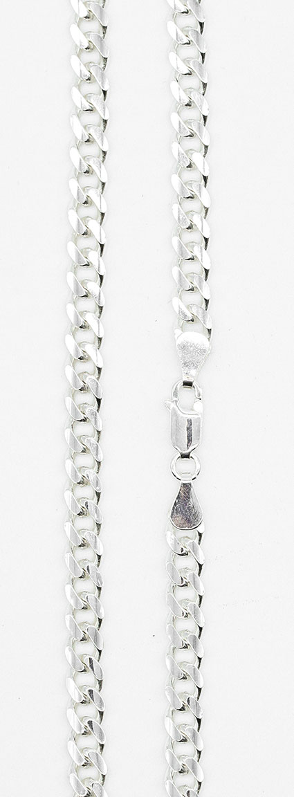 Oval Curb chain necklace silver 5 mm 50 cm TLPANOVAL/50