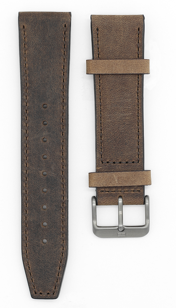 Tommy Hilfiger brown suade leather strap 22 mm TH1791425