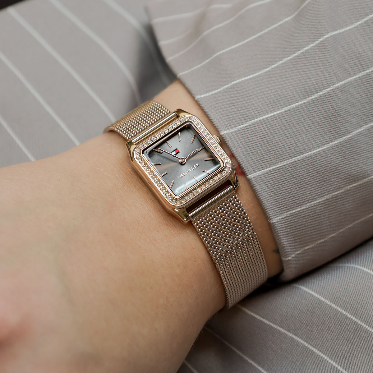Tommy Hilfiger Toni Rose gold stainless steel grey 1782610