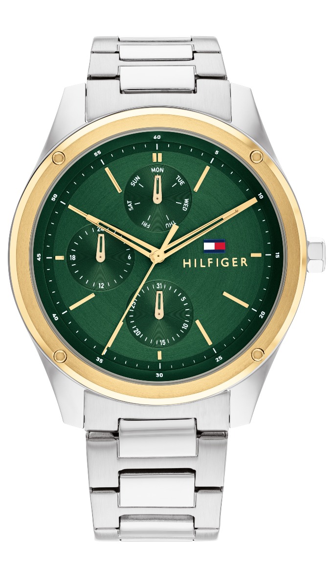 Tommy Silver 1710537 green Stainless Hilfiger Tyler steel gold