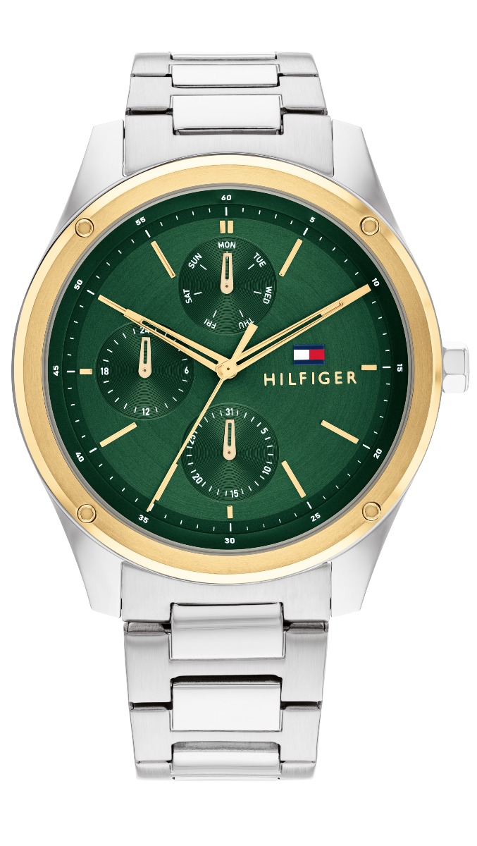 Tommy Hilfiger Tyler Silver Stainless steel green gold 1710537