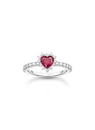 Thomas Sabo silver ring heart TR2484-013-10