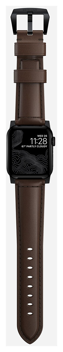 Nomad Traditional Strap Rustic Brown Black 42 44 45 49 mm for Apple Watch NM1A4RBT00 watchesonline
