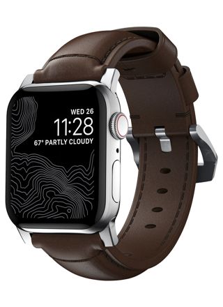Nomad Traditional Strap Rustic Brown-Silver 42/44/45/49 mm for Apple Watch NM1A4RST00