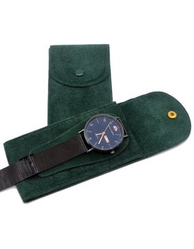Tiera watch travel case velvet green