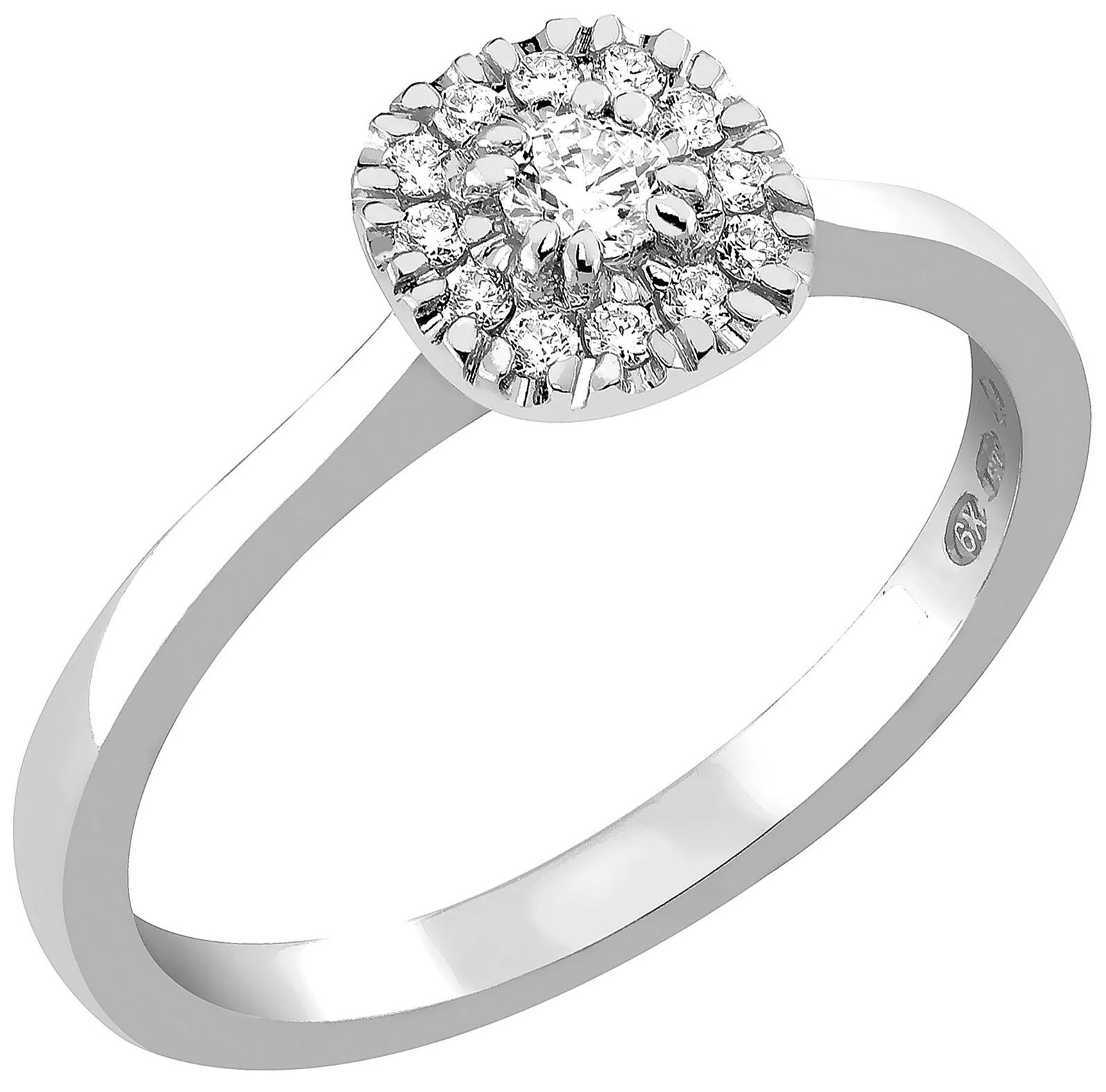 Sandberg Toivomuslähde diamond ring halo V-704w