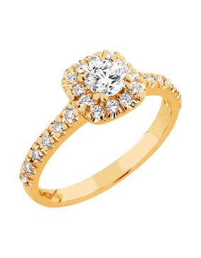 Sandberg Toivomuslähde lab-grown diamond halo ring V-730k-SYN