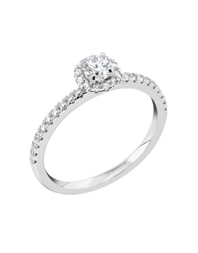 Midem Paris halo-diamond ring 0,50ct white gold