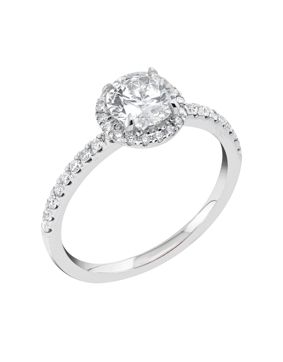 Midem Paris halo-diamond ring 1,25ct white gold
