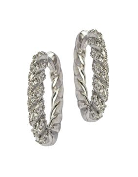 Lykken Casuals Seashell silver huggie earrings