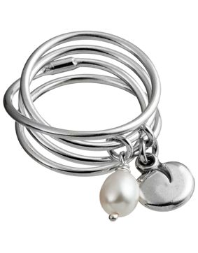 Kalevala Twinflower ring white pearl 2465400VHE