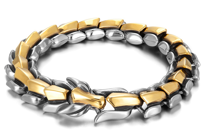 Varia Design Wolf-Viking Silver/Gold bracelet
