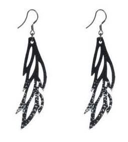 Hopeapuro Made by Anette Ahokas Shadow wing silver earrings
