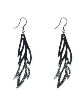 Hopeapuro Made by Anette Ahokas Shadow wing silver earrings
