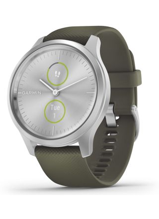Garmin Vivomove Style Moss Green Silicone and Silver Hybrid Smart Watch 010-02240-01