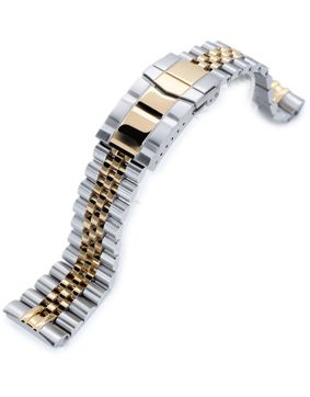 MiLTAT Super 3D Jubilee Two Tone IP Gold steel band for Seiko Turtle SS221805P2G046