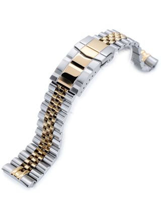 MiLTAT Super 3D Jubilee Two Tone IP Gold steel band for Seiko Turtle SS221805P2G046
