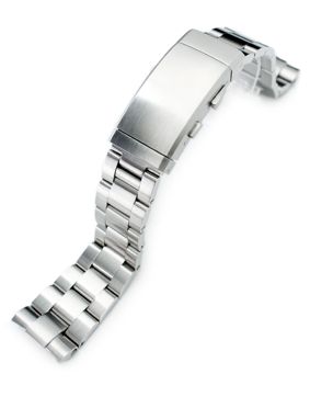 MiLTAT Super 3D Oyster Brushed steel band for Seiko Turtle SS221817B047