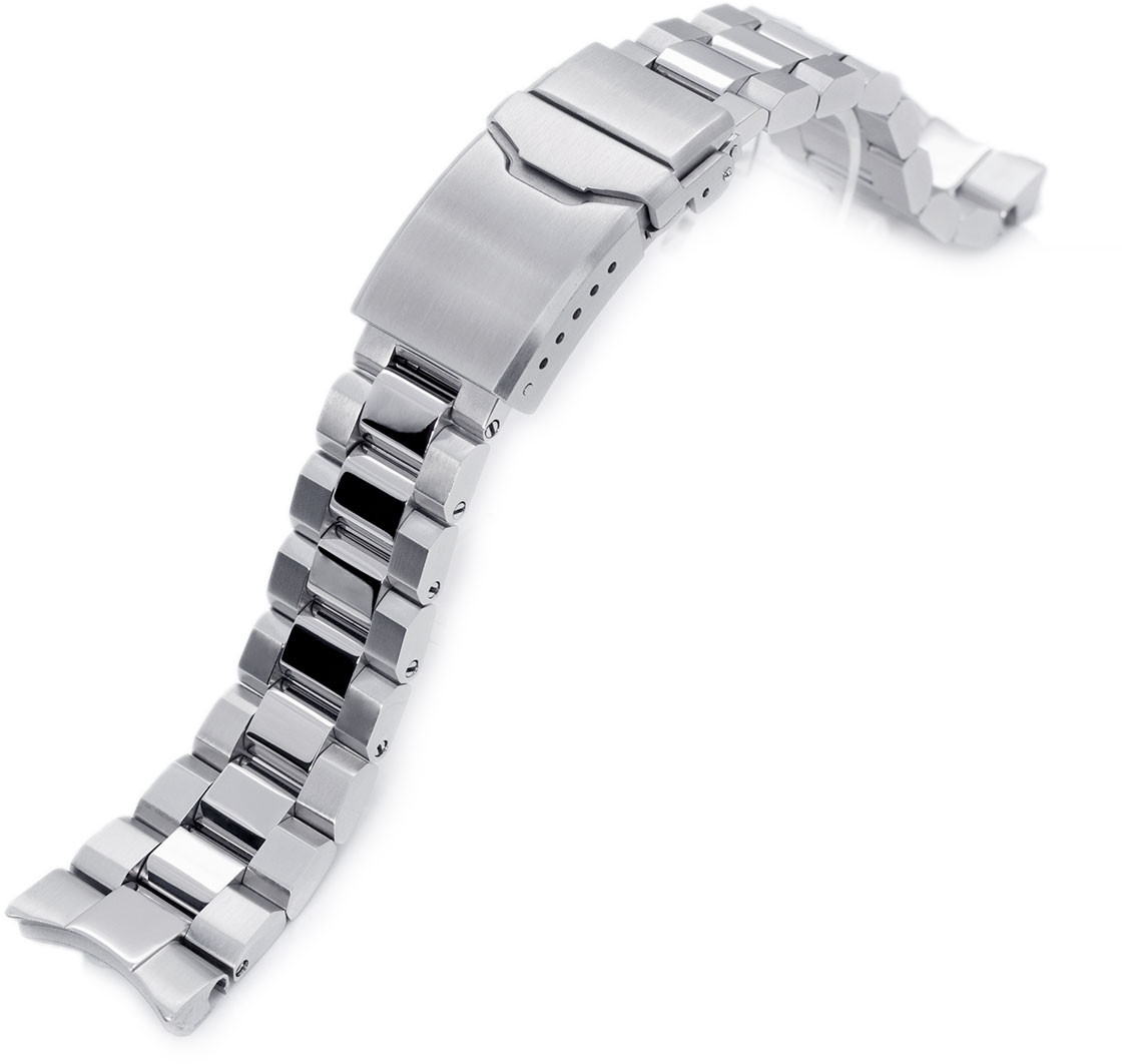 MiLTAT Hexad Oyster Brushed/Polished steel band Seiko Samurai SS221820BPS066