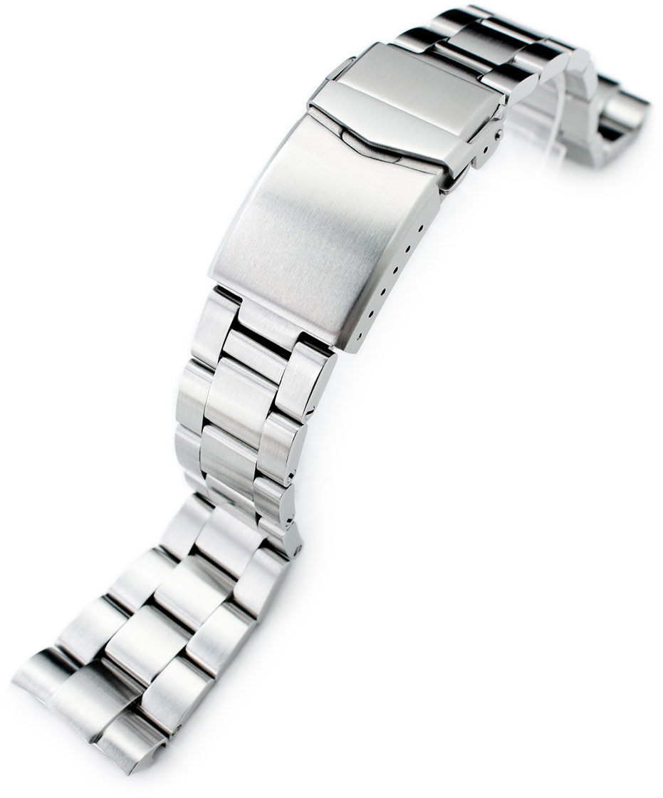 MiLTAT Super 3D Oyster Brushed steel band for Seiko Turtle